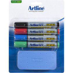 Artline 577 Whiteboard Marker Starter Kit Pack Of 4