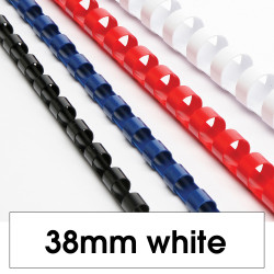 Rexel Plastic Binding Comb 38mm 330 Sheet Capacity White Pack of 50