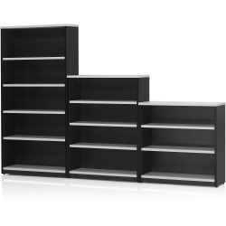 Logan Bookcase 2 Shelves  900W x 315D x 900mmH White And Ironstone