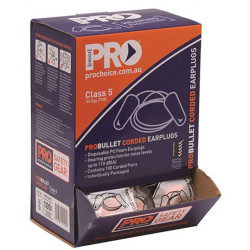 Probullet Disposable Earplugs Corded Box of 100