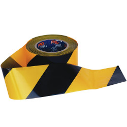 Zions Barricade Safety Tape Yellow & Black 100m x 75mm