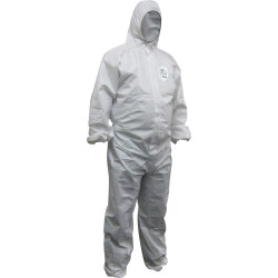 Maxisafe Chemguard Coveralls Disposable SMS White Large