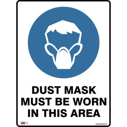 Zions Mandatory Sign Dust Mask 450x600mm Metal