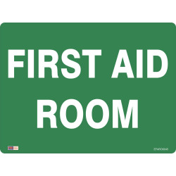 Zions Emergency Sign First Aid Room 450mmx600mm Polypropylene