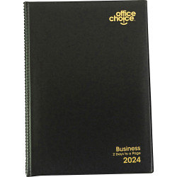Office Choice Business Diary A5 2 Days To Page Black