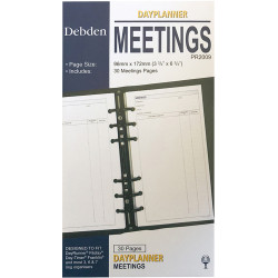 Debden Dayplanner Refill Meetings Personal Edition 175x96mm