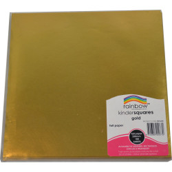 Kinder Squares Foil 250mm 85gsm Gold Pack of 100
