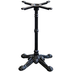 Bistro Table Base Suits Top Size 600mm Round To 800mm Square Decorative Patten Black