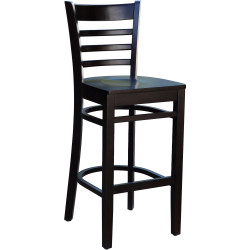 Florence Indoor Barstool Solid Timber Frame And Seat  Chocolate