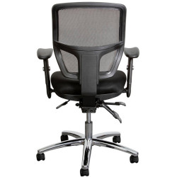 Miami Mesh Medium Back Task Chair With Arms Black Mesh Back Fabric Seat Black