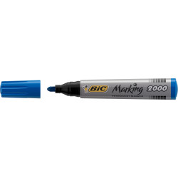 Bic 2000 Marking Permanent Markers Bullet 1.7mm Blue Pack of 12