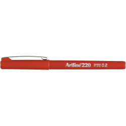 Artline 220 Fineliner Pen 0.2mm Dark Red Pack Of 12