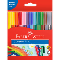 Faber-Castell Connector Pen Marker Assorted Pack of 12