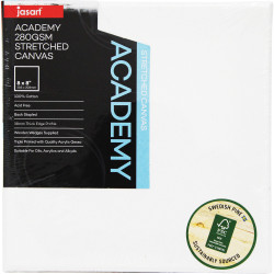 Jasart Academy Stretched Canvas 8 x 8 Inch Thick Edge 280gsm