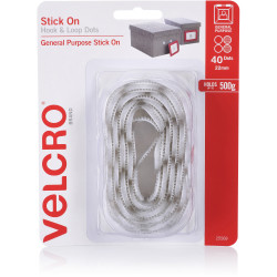 Velcro Brand Hook & Loop 22mm Dots Stick On 40 Dots White