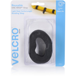 Velcro Brand One Wrap Light Duty 25mmx2m Bundling Strap Black