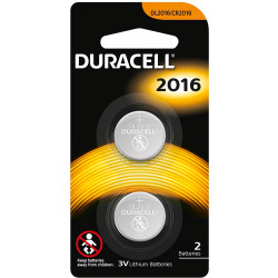 DURACELL SPECIALITY BUTTON Battery DL2016 Lithium Pack of 2