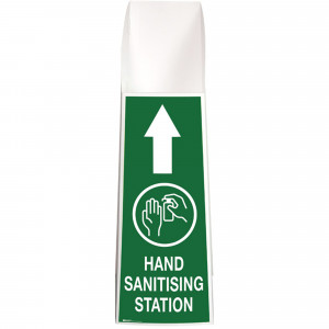 Brady Mini Hand Sanitising Station White/Green H900xW280xD255mm