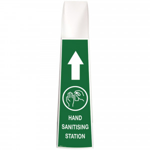 Brady Large White/Green Hand Sanitising Station H1200xW300xD300mm