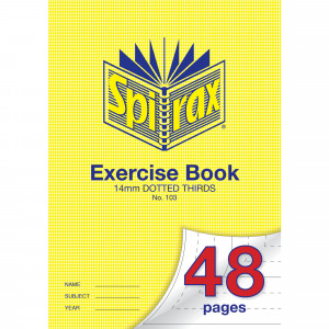 Spirax Exercise Book 103 A4 48 Page 14mm Dotted Thirds