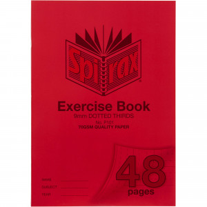 Spirax Exercise Book P101 A4 48 Page 9mm Dotted Thirds