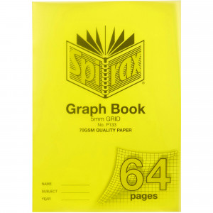 Spirax Grid Book P133 A4 64 Page 5mm Ruled