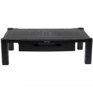Office Choice Extra Wide Monitor Stand With Drawer Black