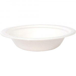 Earth Eco Sugarcane  Round Bowls 180mm White Pack of 25