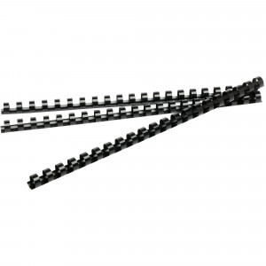 Rexel Plastic Binding Comb 6mm 25 Sheet Capacity Black Pack of 100