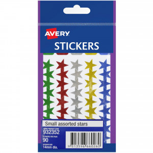 Avery Sticker Handipacks Small Stars Assorted Colours Pack of 90