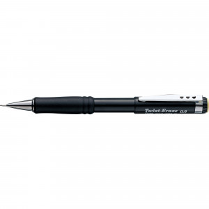 Pentel Qe519 Mechanical Pencil Twist Erase 0.9mm Grip Black Barrel