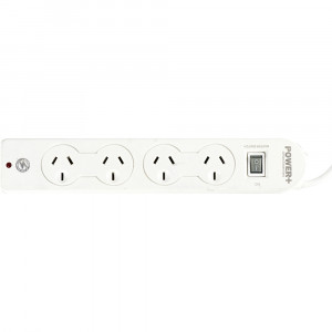 Powerplus 4 Outlet Powerboard Master Switch Surge And Overload Protection