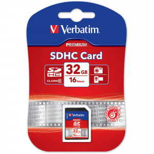 Verbatim 32GB SDHC Memory Card Class 10