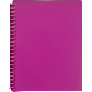 Marbig Display Book A4 Refillable 20 Pocket Pink