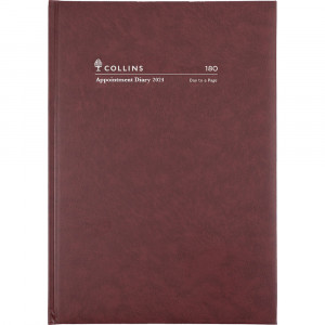 Collins Appointment Diary A5 Day To Page Burgundy