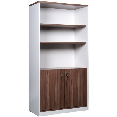 OM Premier Half Door Storage Cupboard 900W x 450D 1800mmH Casnan And White