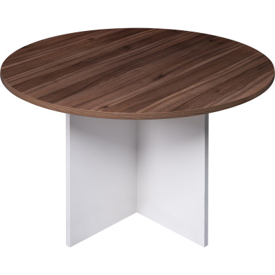 OM Premier Round Meeting Table 1200 Diameter x 720mmH Casnan and White