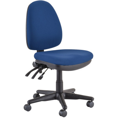 Buro Verve High Back Task Chair No Arms Blue Fabric Seat And Back