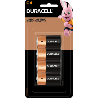 Duracell C Coppertop  Alkaline Battery Pack of 4