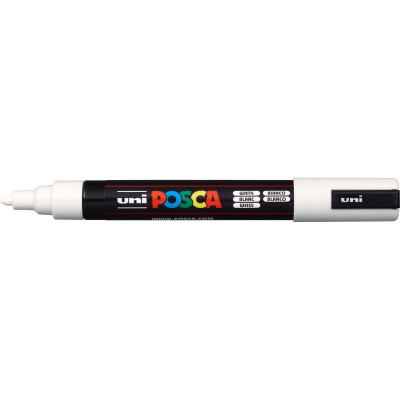 Uni Posca Paint Marker PC-5M  Medium 2.5mm Bullet Tip  White
