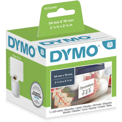Dymo 30324 Labelwriter Labels 54x70mm Badge-Paper White Box of 320