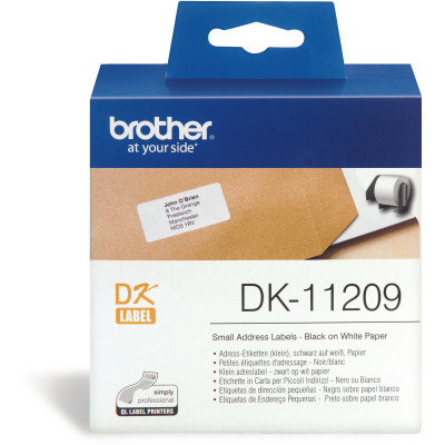 Brother DK-11209 Small Address Label 29x62mm White Box of 800