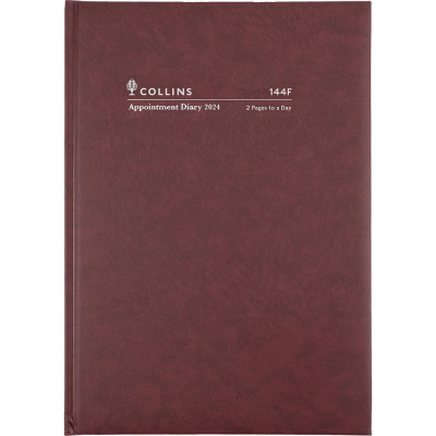 Collins Appointment Diary A4 2 Pages to a Day Burgundy