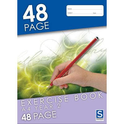 Sovereign Exercise Book A4 Year 2 Ruled 48 Page